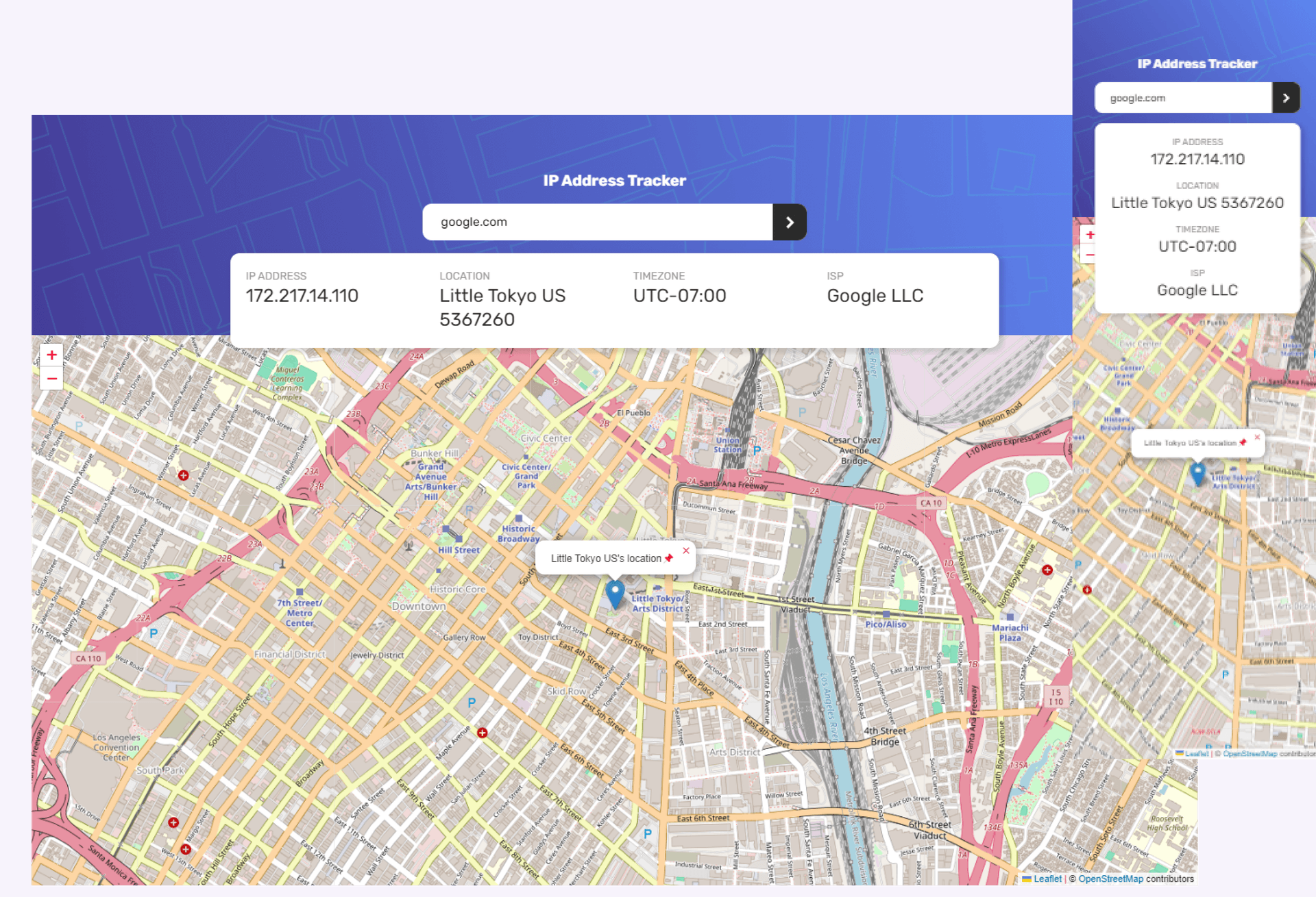 Ip Trackify interface screenshot
