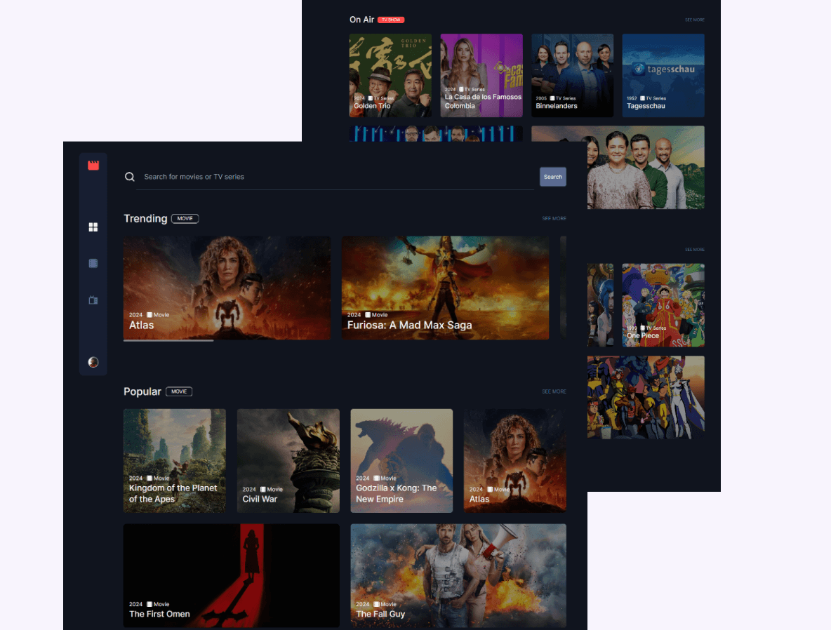 Flicks on Demand interface screenshot